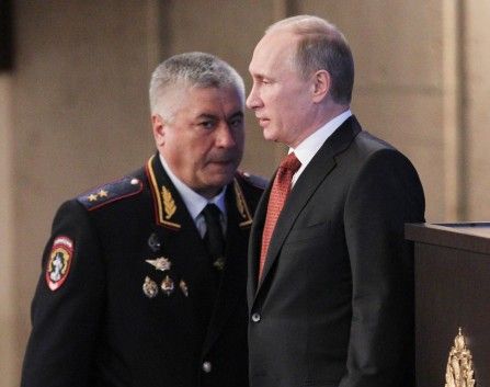 Колокольцев и Путин на коллегии МВД, март 2014 г.